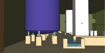 Modelový průhled částí budovy. Kresba a grafika: Jan Vincenc
