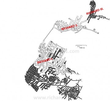 Mapa komplexu Richard. Autor překreslené mapy: Mgr. Tomáš Kos.