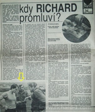 Článek o natáčení filmu uvedený v časopisu Signál.
