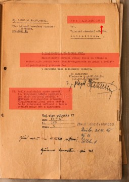 Dokumenty k odsunu vybavení továrny Richard – foto soukromý archív Pavel Jindrák.
