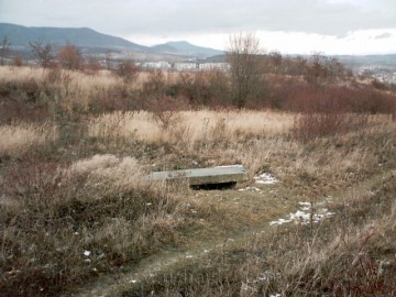 Pohled na zakrytý vrt a jeho okolí v roce 2003. Za povšimnutí stoji, rozsah náletových dřevin – k porovnání na dalších fotografiích.