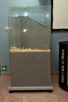 Model úložiště, vystavený v informačním centru.